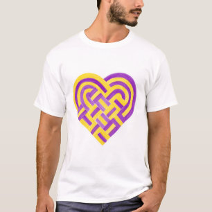 Camiseta Bandera del orgullo intersexual del corazón trenza