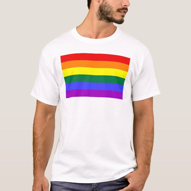 Camiseta Bandera del Orgullo Iris (Anverso)