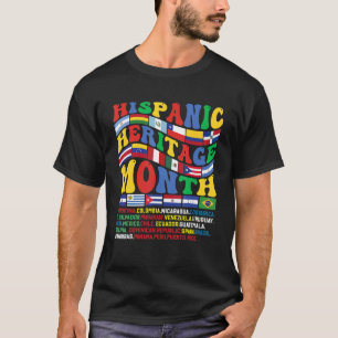Camiseta Bandera del Orgullo Latino Feliz Patrimonio Nacion