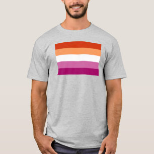 Camiseta Bandera del Orgullo Lesbiano (5 bandas)