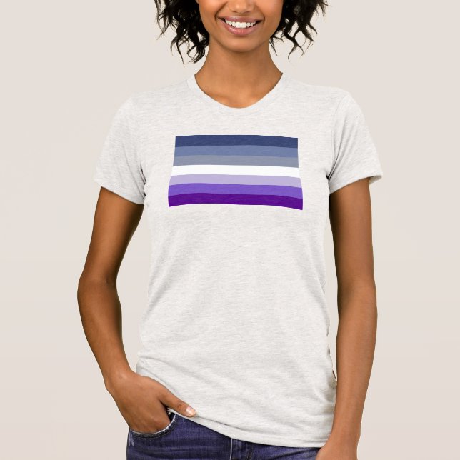 Camiseta Bandera del Orgullo Lesbiano (Butch) (Anverso)