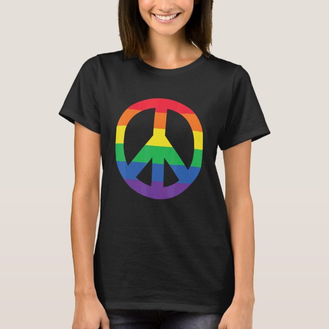 Camiseta Bandera del Orgullo Lesbiano Gay Lgbt Bandera del  (Anverso)