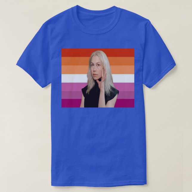 Camiseta Bandera del Orgullo Lesbiano Phoebe Bridgers (Diseño del anverso)