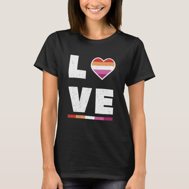 Camiseta Bandera del Orgullo Lésbico LGBTQ Molesta Amor Gru (Anverso)