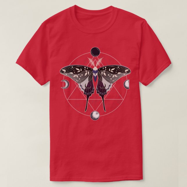 Camiseta Bandera del orgullo LGBT 1 asexual Luna Moth Celes (Diseño del anverso)