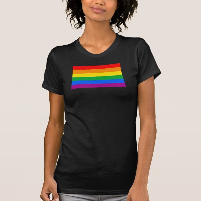 Camiseta Bandera del Orgullo LGBT / Bandera del Arcoiris (Anverso)