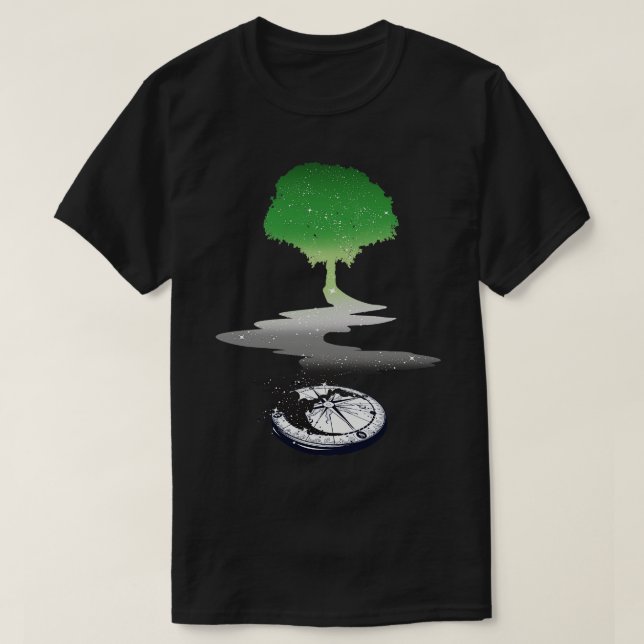 Camiseta Bandera del Orgullo LGBT de árbol romántico (Diseño del anverso)