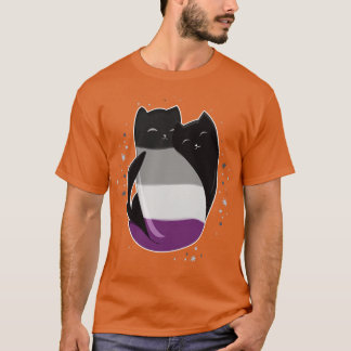 Camiseta Bandera del Orgullo LGBT de gato asexual