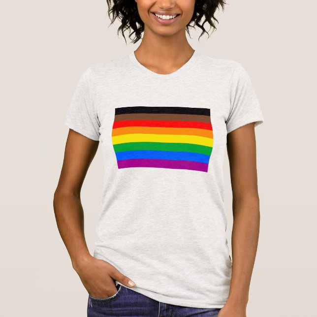 Camiseta Bandera del Orgullo LGBTQ (8 bandas) (Anverso)