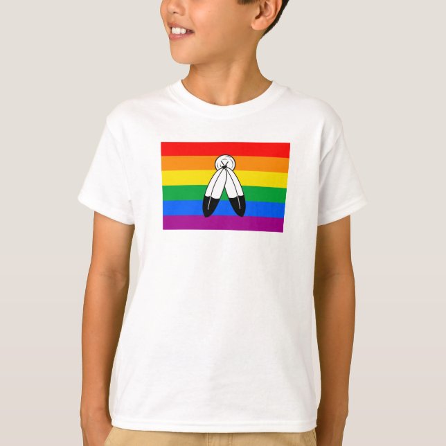Camiseta Bandera del orgullo LGBTQ+ de dos espíritus (Anverso)