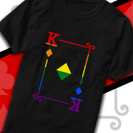 Camiseta Bandera del Orgullo LGBTQ Jugando Tarjetas King Ca
