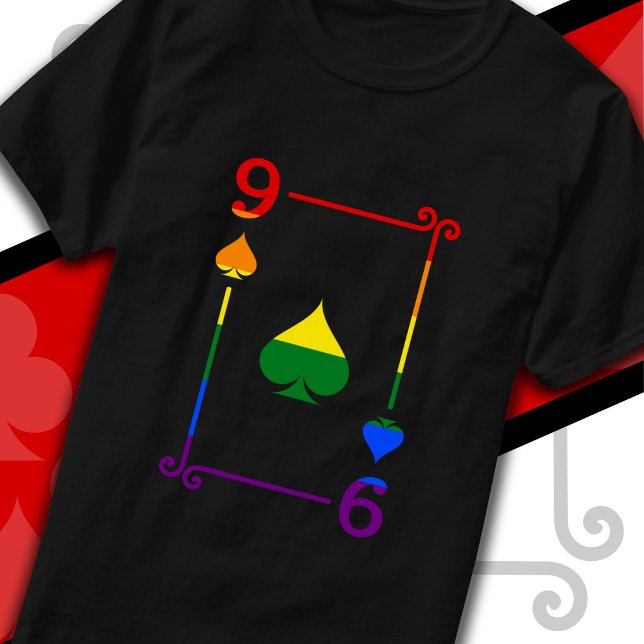 Camiseta Bandera del Orgullo LGBTQ Jugando Tarjetas Nueve T (Subido por el creador)