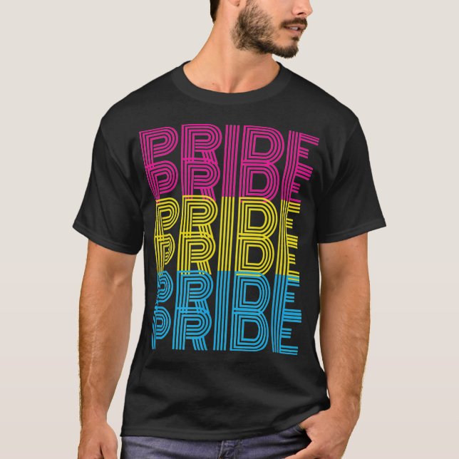 Camiseta Bandera del Orgullo LGBTQ Pansexual T (Anverso)