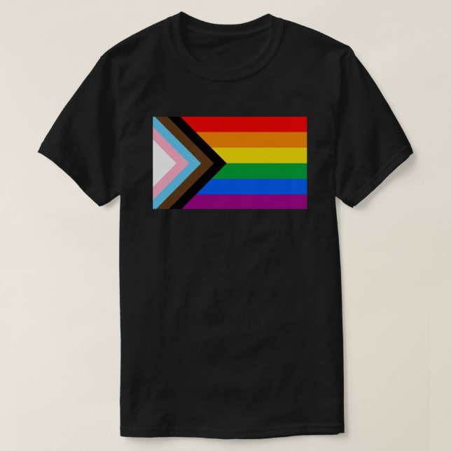 Camiseta Bandera del orgullo LGBTQ+ Progress (Diseño del anverso)