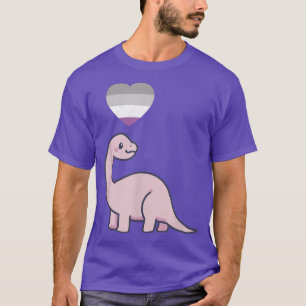 Camiseta Bandera del Orgullo LGBTQIA Aseual de Dinosaurio A