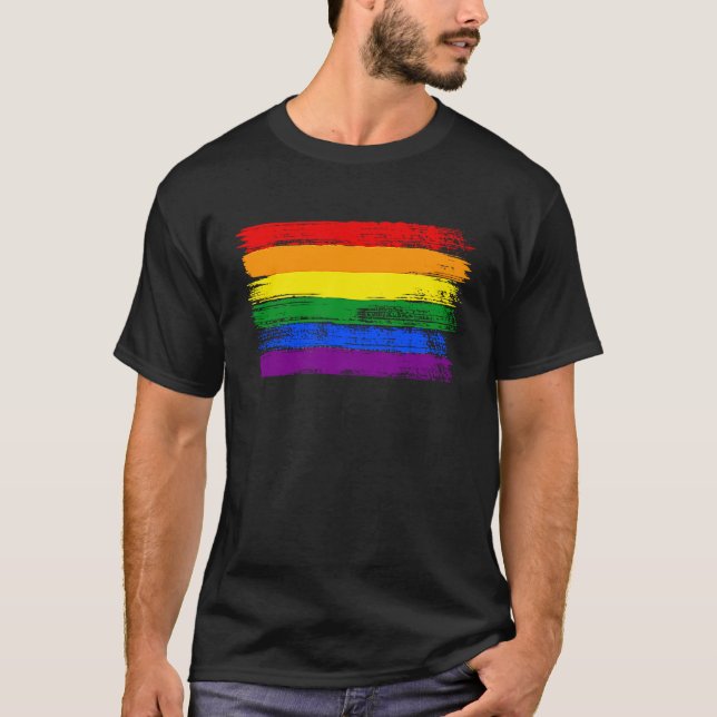 Camiseta Bandera del Orgullo LGTB 15 (Anverso)