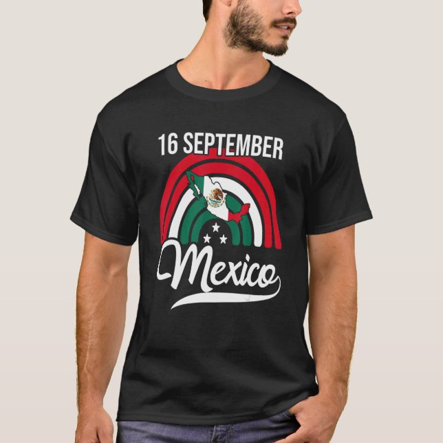 Camiseta Bandera del Orgullo Mexicano de la Independencia,  (Anverso)