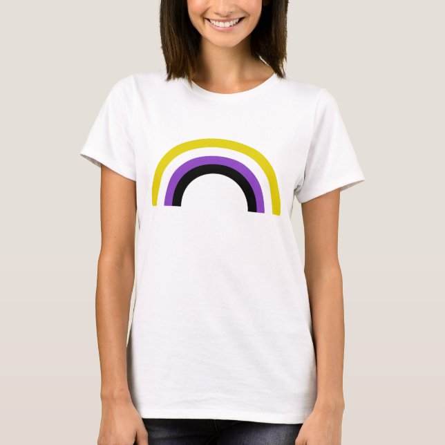 Camiseta Bandera del orgullo no binario (Anverso)