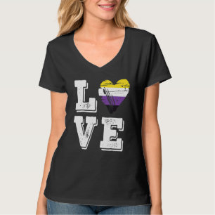 Camiseta Bandera del Orgullo no binario Amor Bandera no bin