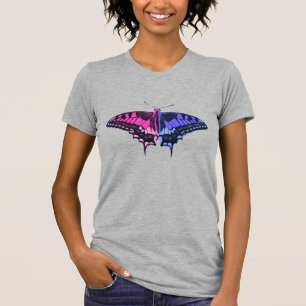Camiseta Bandera del Orgullo Omnisexual Mariposa Trasera