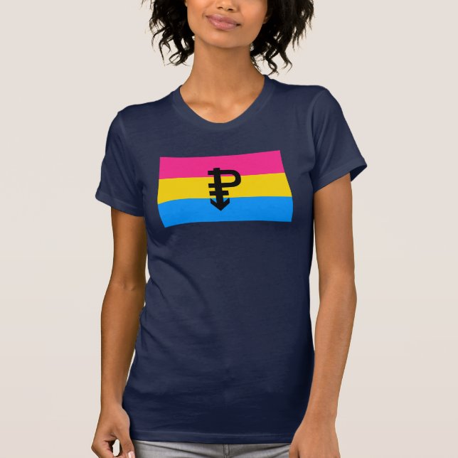 Camiseta Bandera del Orgullo Pansexual (Anverso)