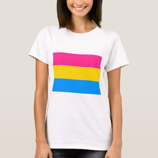 Camiseta Bandera del Orgullo Pansexual (Anverso)