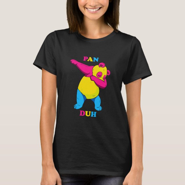 Camiseta Bandera del Orgullo Pansexual de Dabbing Pan Duh P (Anverso)