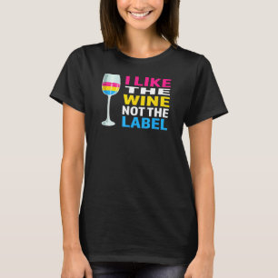 Camiseta Bandera Del Orgullo Pansexual Me Gusta El Vino No