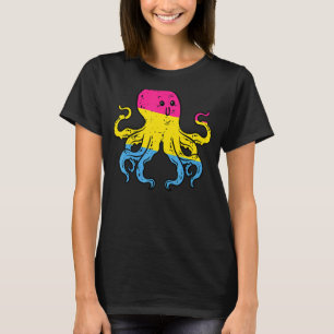 Camiseta Bandera del Orgullo Pansexual Octopus Cute Stuts L