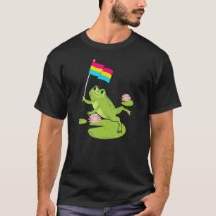 Camiseta Bandera del Orgullo Pansexual sutil de la rana Lil