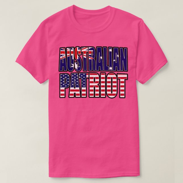 Camiseta Bandera del orgullo patriota australiano-americano (Diseño del anverso)