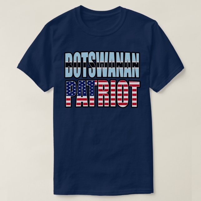 Camiseta Bandera del Orgullo Patriótico Americano Botsuanés (Diseño del anverso)