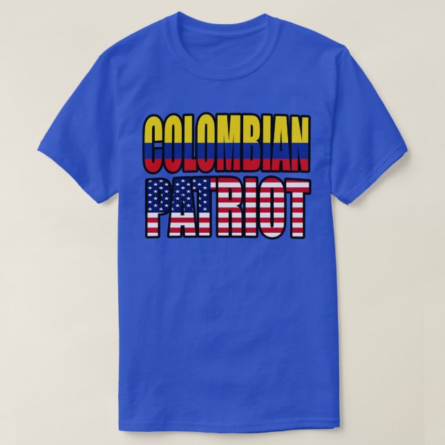Camiseta Bandera del Orgullo Patriótico Americano Colombian (Diseño del anverso)