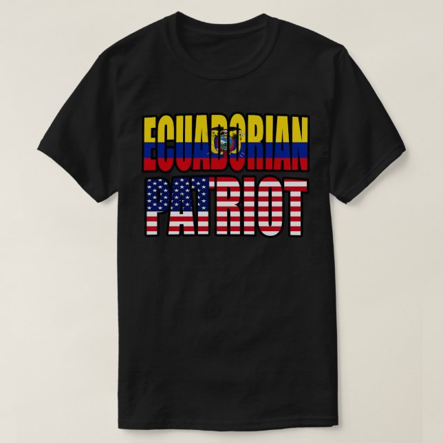 Camiseta Bandera del orgullo patriótico ecuatoriano-america (Diseño del anverso)