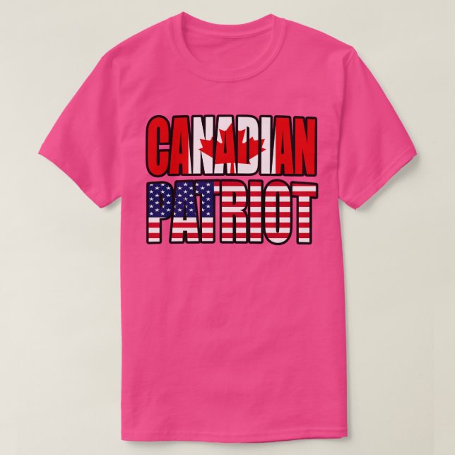 Camiseta Bandera del orgullo patriótico norteamericano cana (Diseño del anverso)