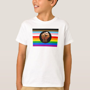 Camiseta Bandera del orgullo POC del progreso LGBTQ+