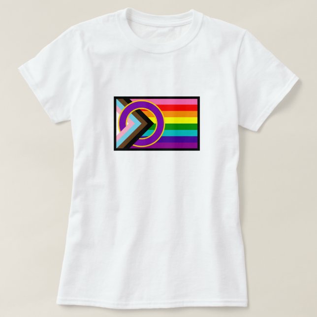 Camiseta Bandera del Orgullo Progresivo Intersexual (Diseño del anverso)