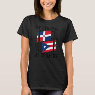 Camiseta Bandera Del Orgullo Puerto Rico Y Dominicano