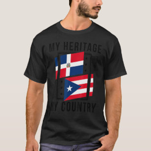 Camiseta Bandera Del Orgullo Puerto Rico Y Dominicano