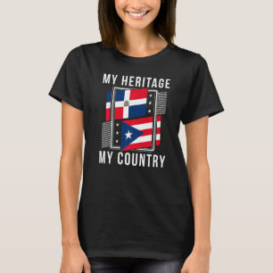 Camiseta Bandera Del Orgullo Puertorriqueño Y Dominicano 1