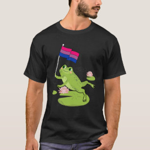 Camiseta Bandera del Orgullo Sutil Bisexual de Rana Lily Pa