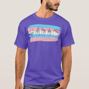 Camiseta Bandera del Orgullo Trans de ASL