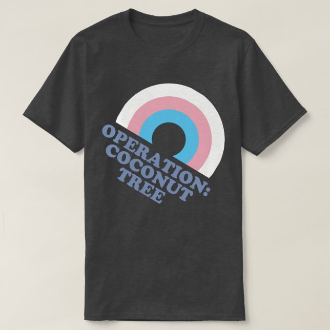 Camiseta Bandera del Orgullo Trans del Árbol de Coco Kamala (Diseño del anverso)