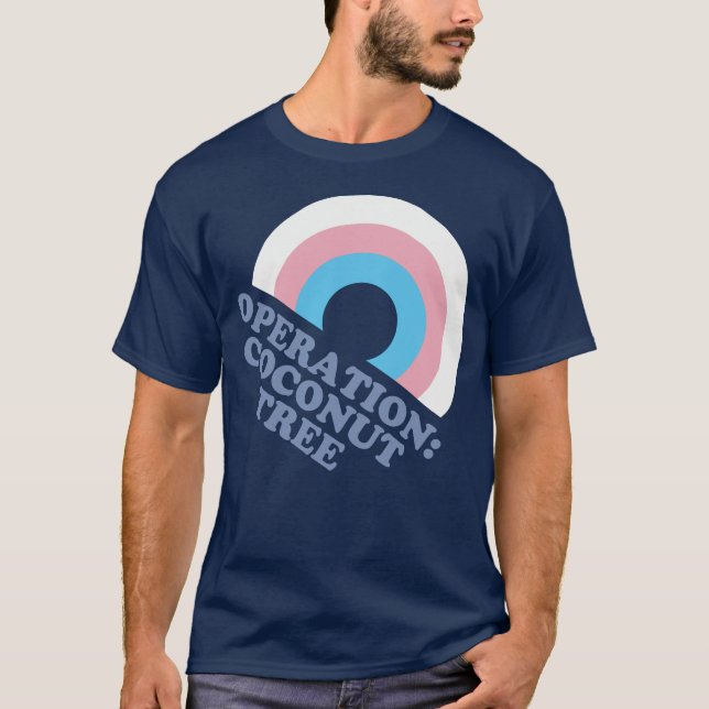Camiseta Bandera del Orgullo Trans del Árbol de Coco Kamala (Anverso)