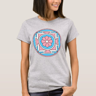 Camiseta Bandera del Orgullo Transgénero Nueva Luna Mandala