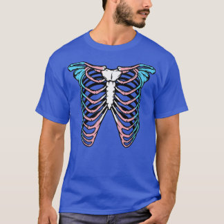 Camiseta Bandera del Orgullo Transgénero Ribs Ribcage Hallo