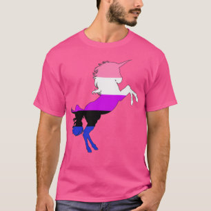 Camiseta Bandera del Orgullo Unicornio de Genderfluido