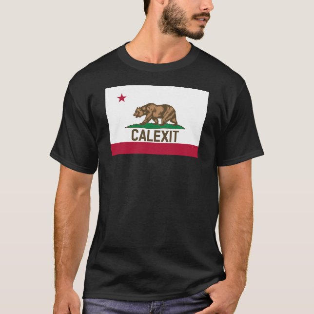 Camiseta Bandera del oso de CALEXIT California (Anverso)