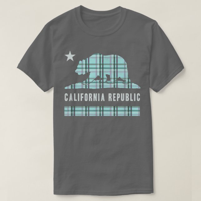 Camiseta Bandera del oso de la república de California (Diseño del anverso)