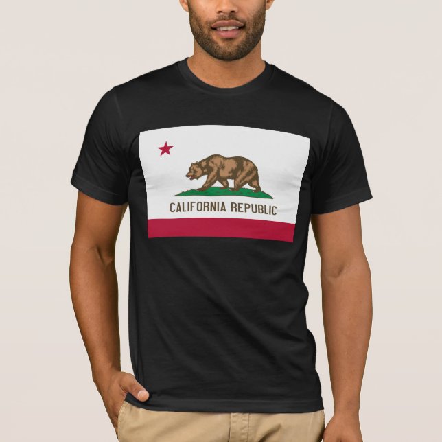 Camiseta Bandera del oso de la República de California: Est (Anverso)